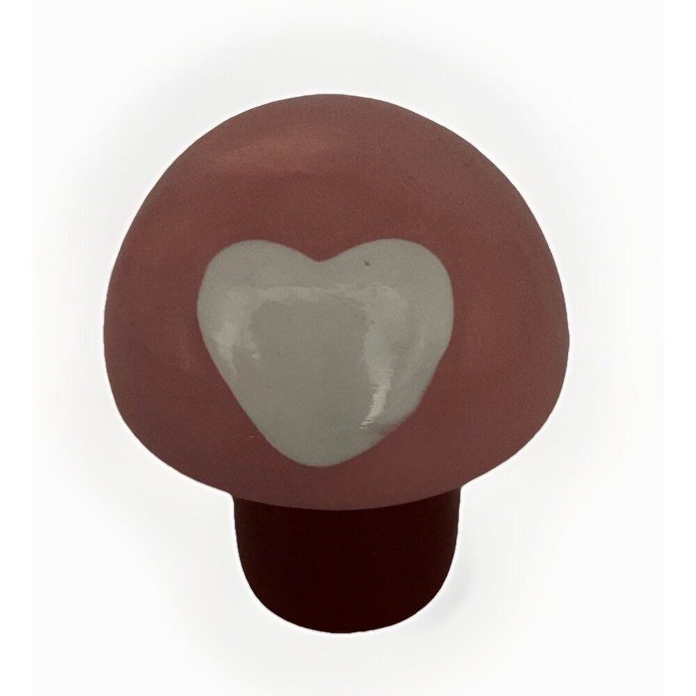 Bullseye’s Playground Valentine’s Day Target Ceramic Heart Mushroom Decor Retro